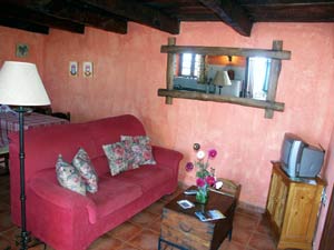 Das Wohnzimmer in dem Ferienhaus auf El Hierro