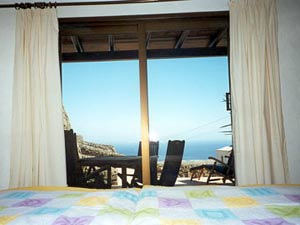 Ausblick vom Schlafzimmer vom Appartement 3 auf den Atlantik