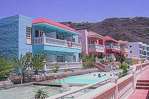 Appartementanlage auf La Palma, Ansicht vom Appartement auf La Palma