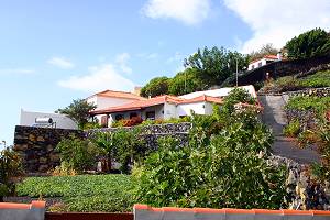 Ferienhaus umgeben von Weinbergen und Gaerten