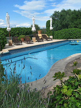 Pool mit Poolterrasse Pool mit Poolterrasse