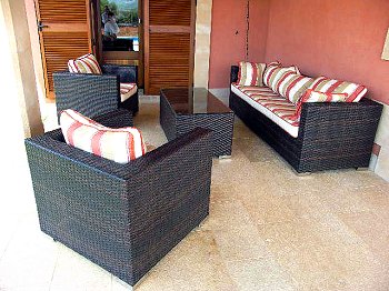 Möblierte Terrasse