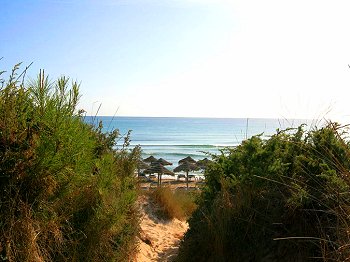 Zugang zum Strand der Playa de Muro