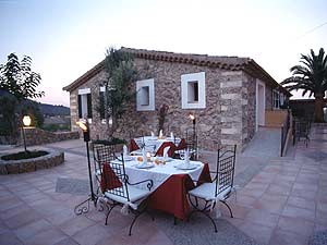Terrasse an dem luxuri&ouml;sen Finca-Hotel auf Mallorca