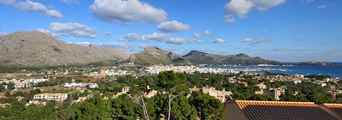 Panoramablick auf Puerto Pollenca Panoramablick auf Puerto Pollenca