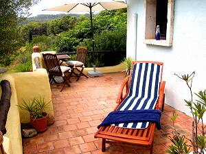 Moeblierte Terrasse