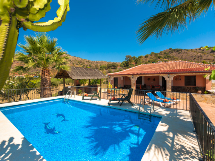 eingezäunter Pool, Klimaanlage — Finca