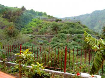 Blick von der Terrasse ins Tal von Hermigua