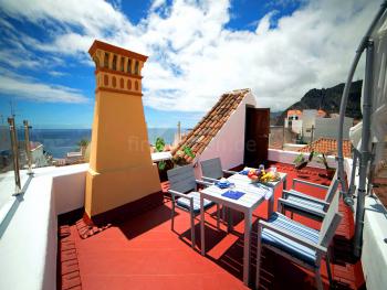 Ferienwohnung mit Dachterrasse und Meerblick  