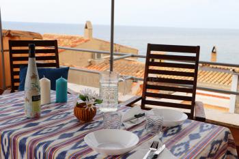 Ideal zum Relaxen - Dachterrasse mit Meerblick