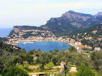 Blick vom Hotel auf Puerto de Soller