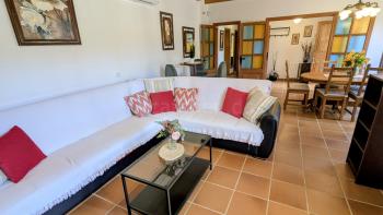 Wohn- und Essbereich mit Holzbalkendecke